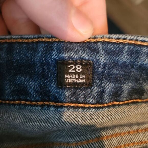 Miss Me Distressed Mid-Rise Stretch Easy Skinny Jeans Blue Size 28 - Picture 13 of 13